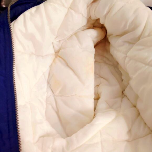 Adidas Original Soccer Parka Jacket Men's XL Navy 3 Striped Softshell Snap Front - Picture 4 of 10